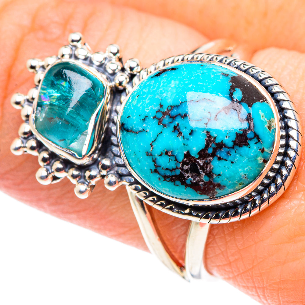 Tibetan Turquoise Rings handcrafted by Anasilvercos - RING92556