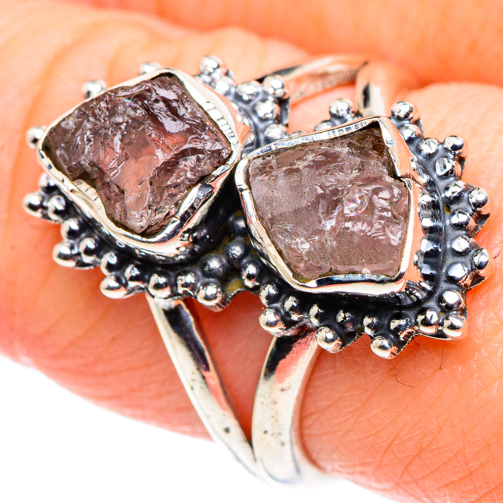 Rose Quartz Rings handcrafted by Anasilvercos - RING92563