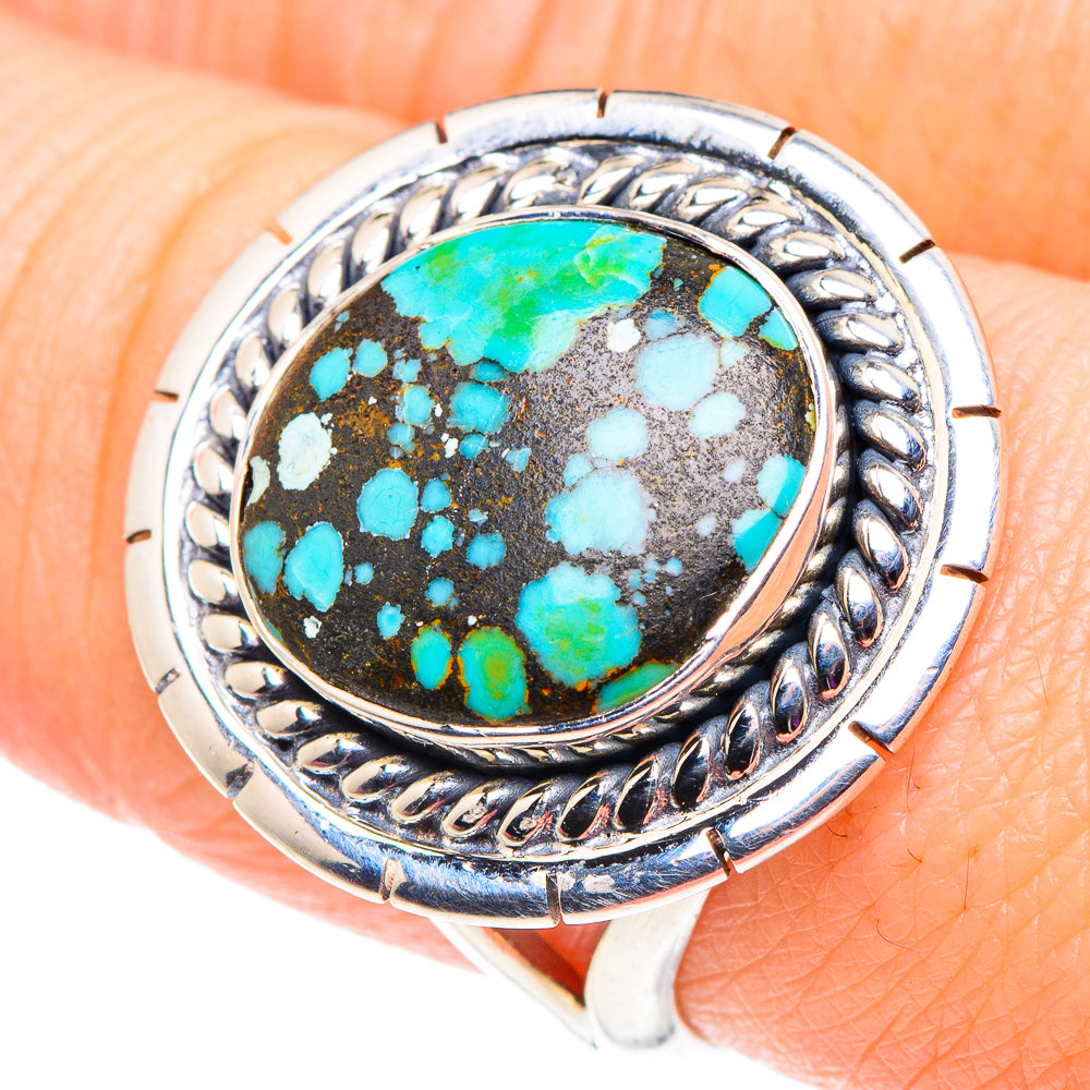 Tibetan Turquoise Rings handcrafted by Anasilvercos - RING92571