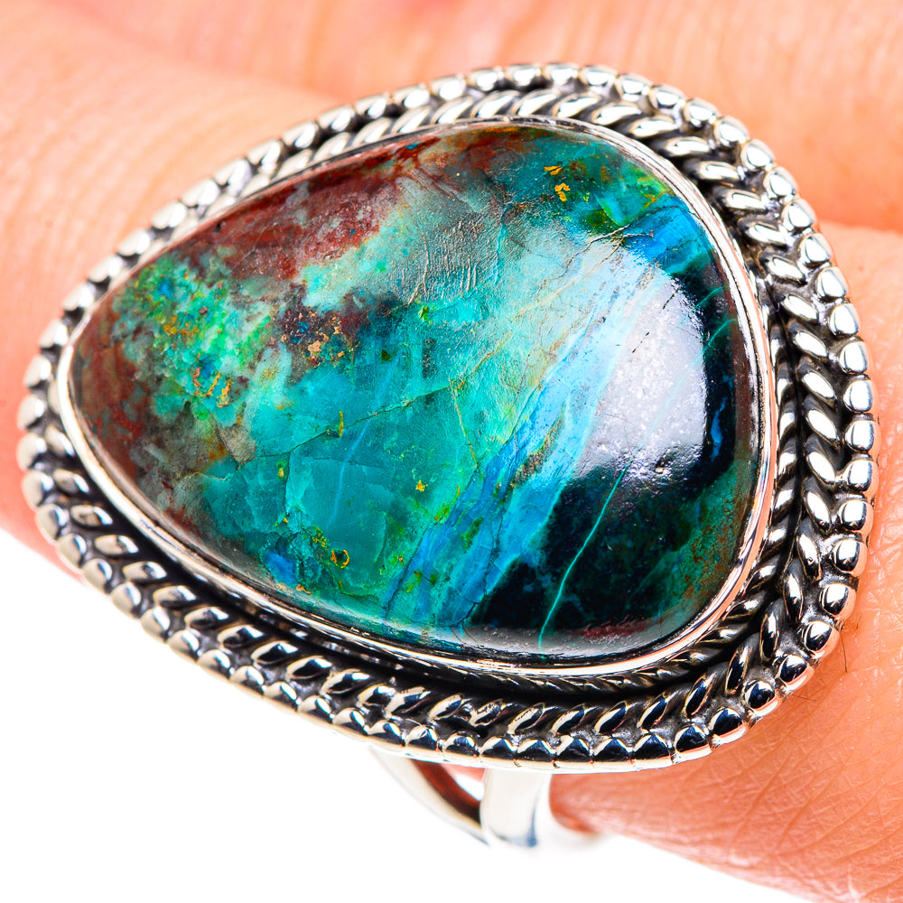 Chrysocolla Rings handcrafted by Anasilvercos - RING92581