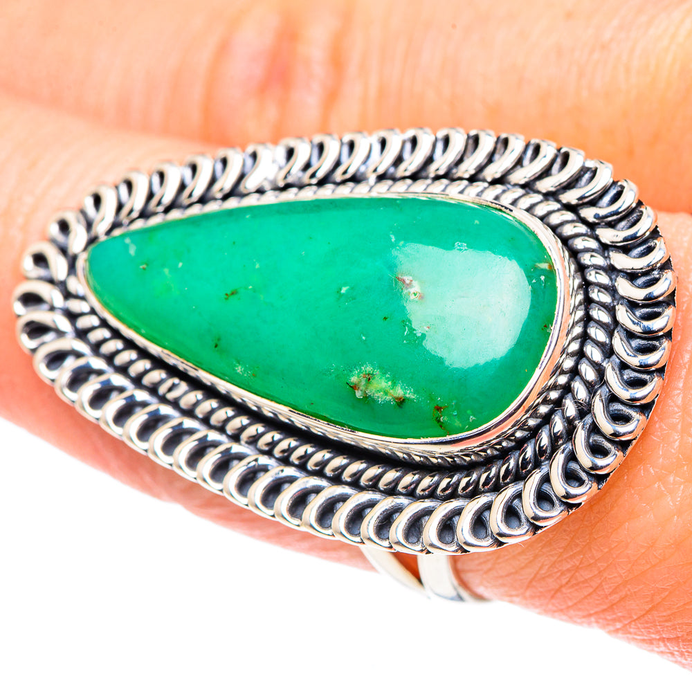 Chrysoprase Rings handcrafted by Anasilvercos - RING92596
