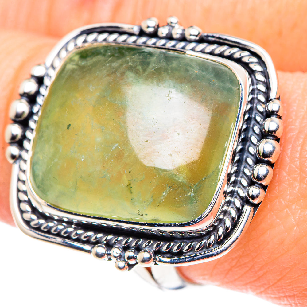 Prehnite Rings handcrafted by Anasilvercos - RING92597