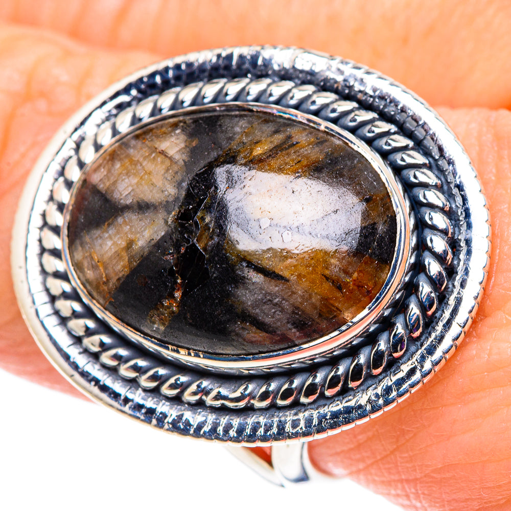 Chiastolite Rings handcrafted by Anasilvercos - RING92601