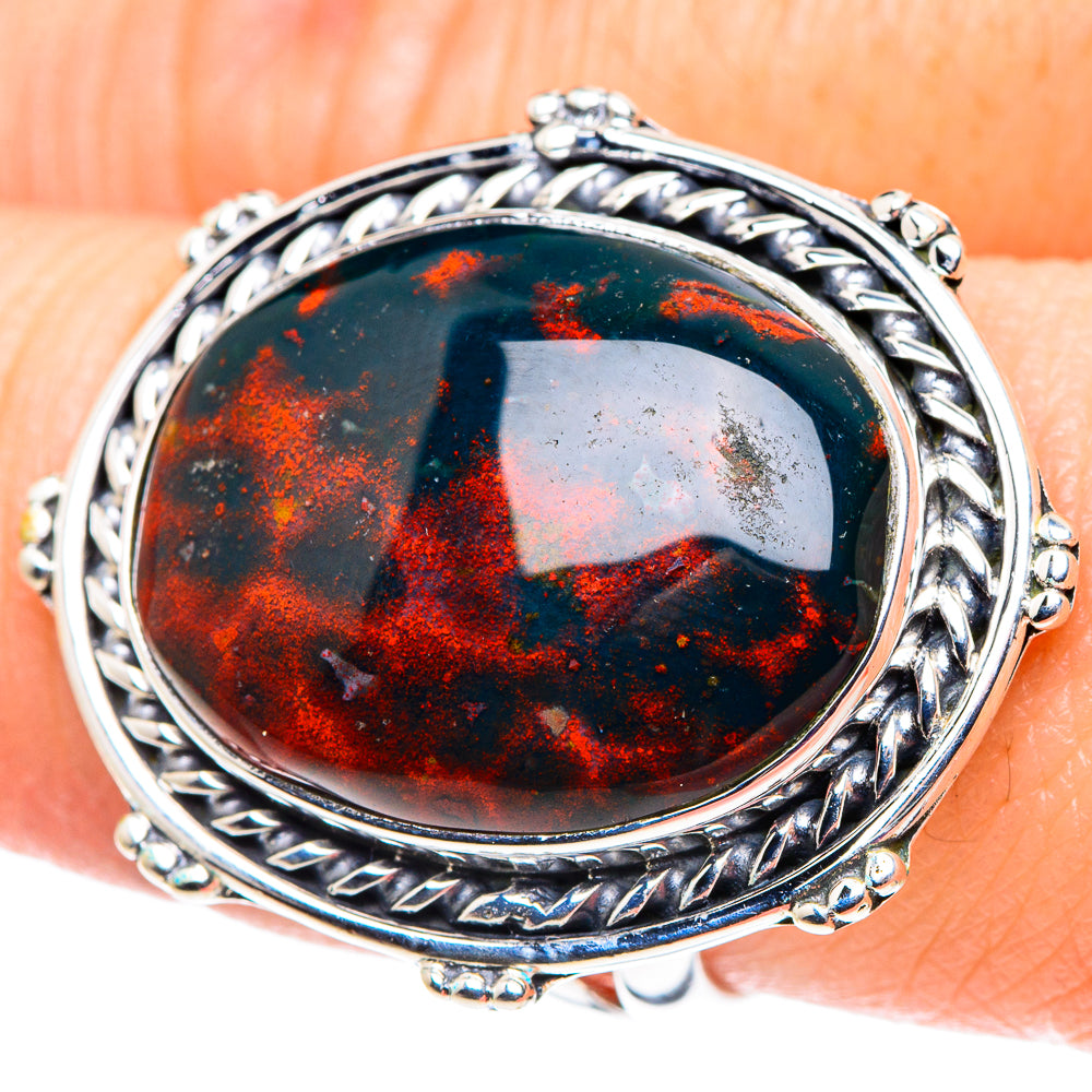 Bloodstone Rings handcrafted by Anasilvercos - RING92629
