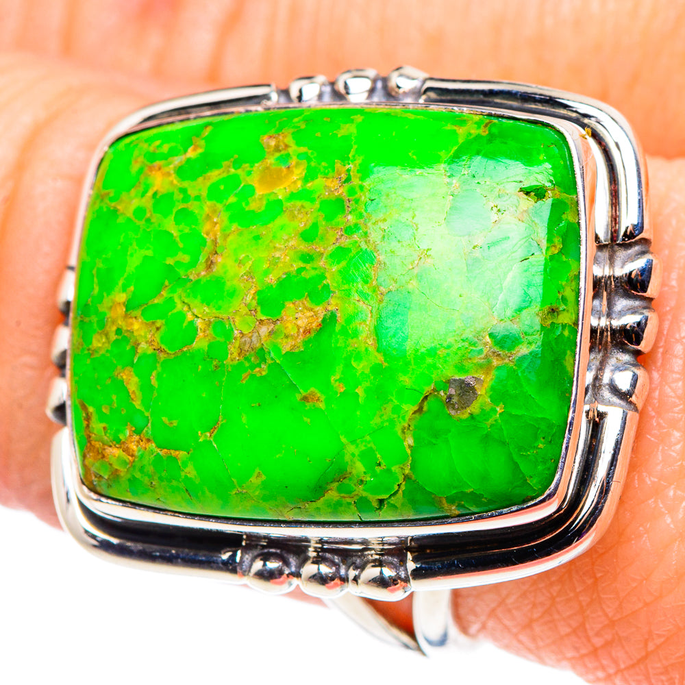 Gaspeite Rings handcrafted by Anasilvercos - RING92630