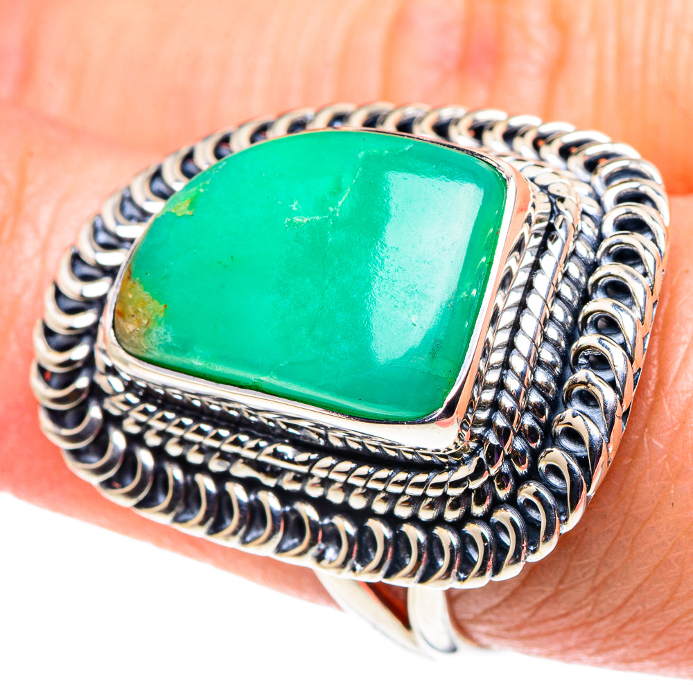 Chrysoprase Rings handcrafted by Anasilvercos - RING92665