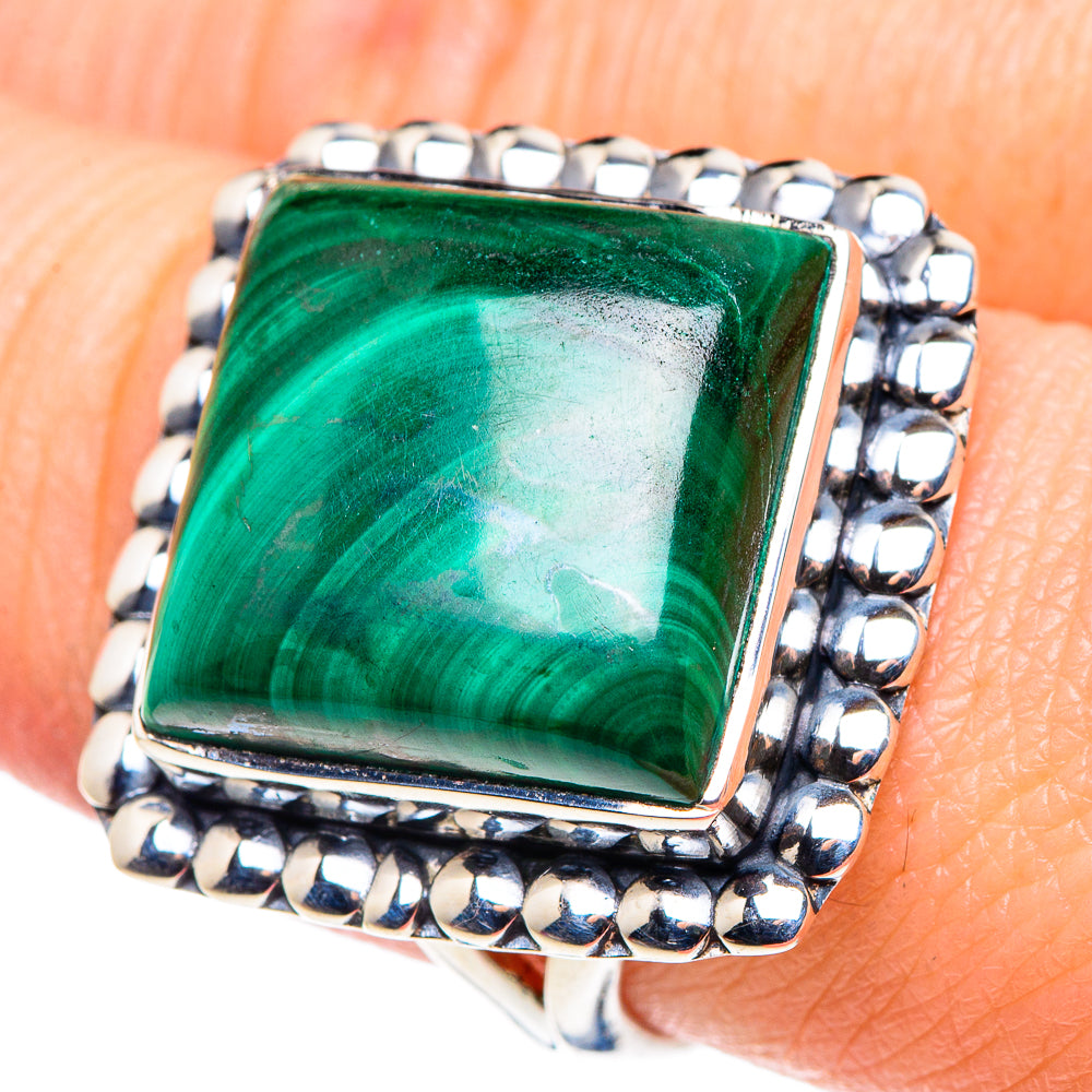 Malachite Rings handcrafted by Anasilvercos - RING92668