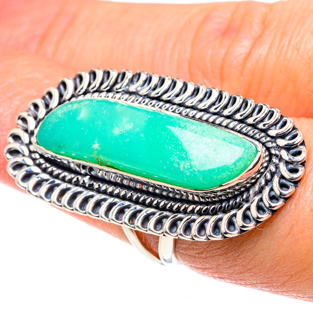 Chrysoprase Rings handcrafted by Anasilvercos - RING92702