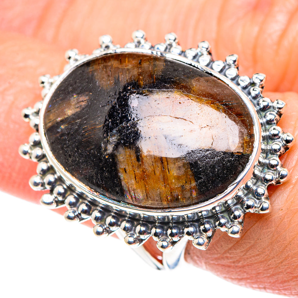 Chiastolite Rings handcrafted by Anasilvercos - RING92704