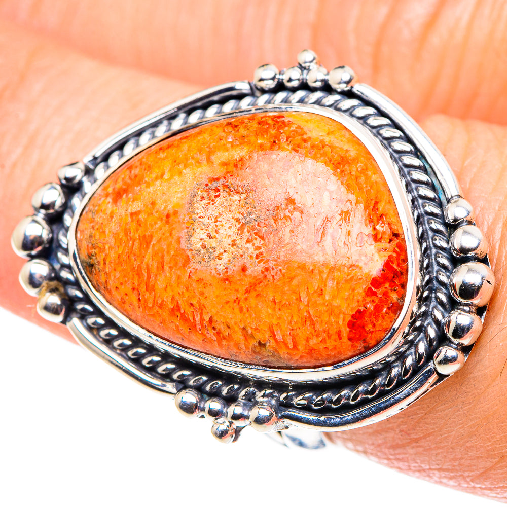 Sponge Coral Rings handcrafted by Anasilvercos - RING92706