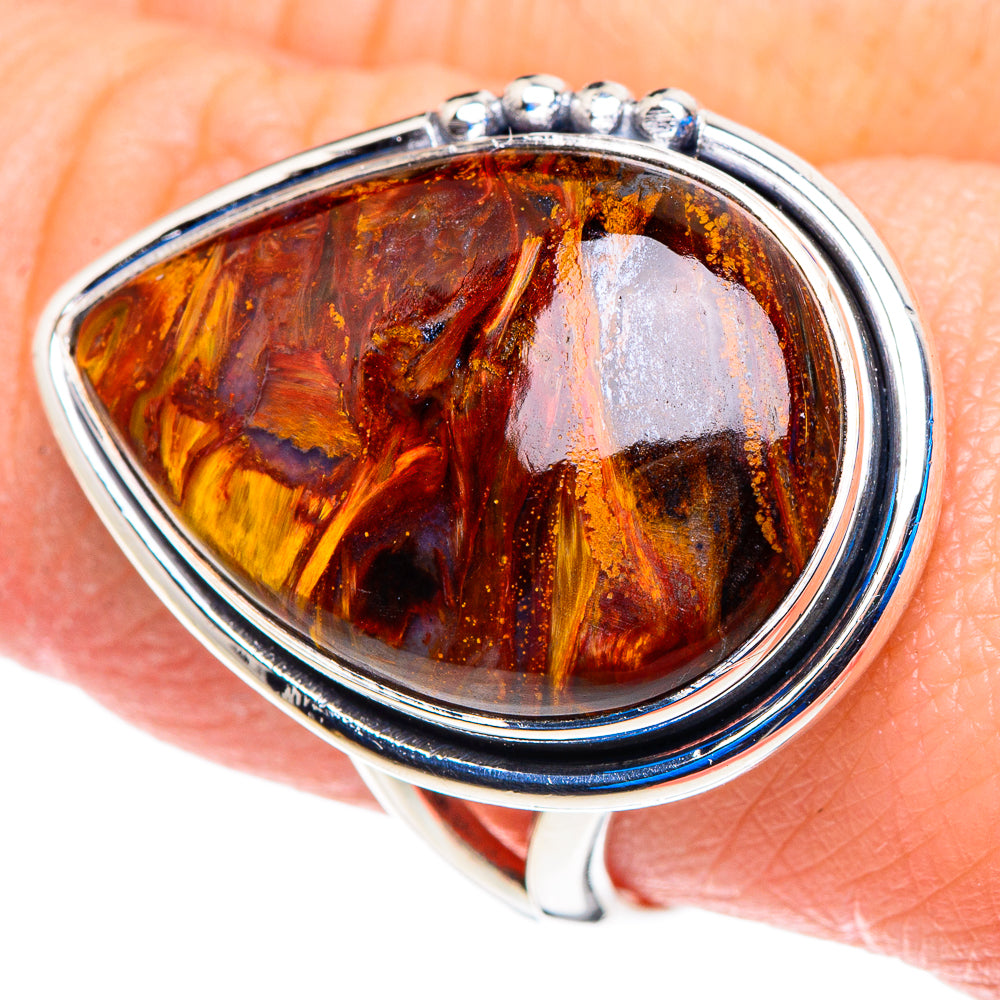 Golden Pietersite Rings handcrafted by Anasilvercos - RING92751