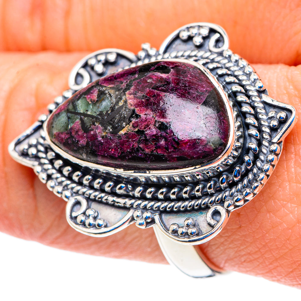 Russian Eudialyte Rings handcrafted by Anasilvercos - RING92757