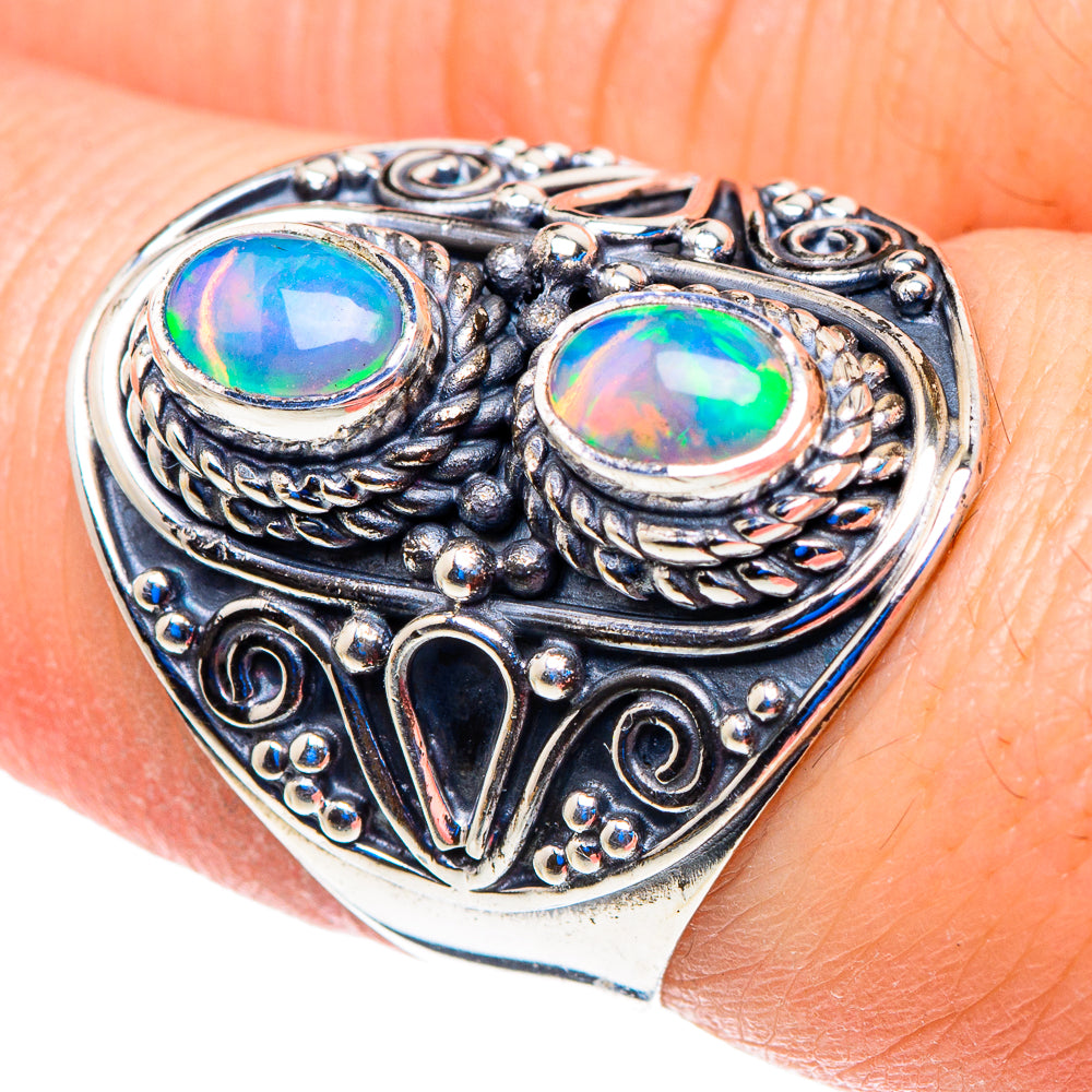 Ethiopian Opal Rings handcrafted by Anasilvercos - RING92766