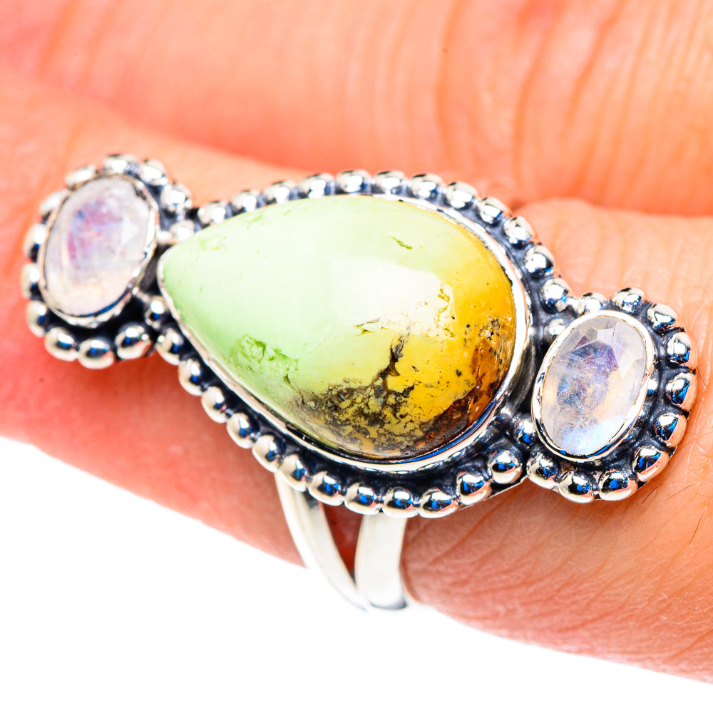 Lemon Chrysoprase Rings handcrafted by Anasilvercos - RING92770