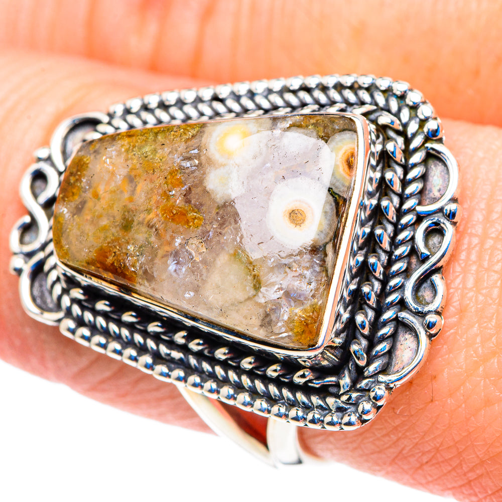 Ocean Jasper Rings handcrafted by Anasilvercos - RING92776