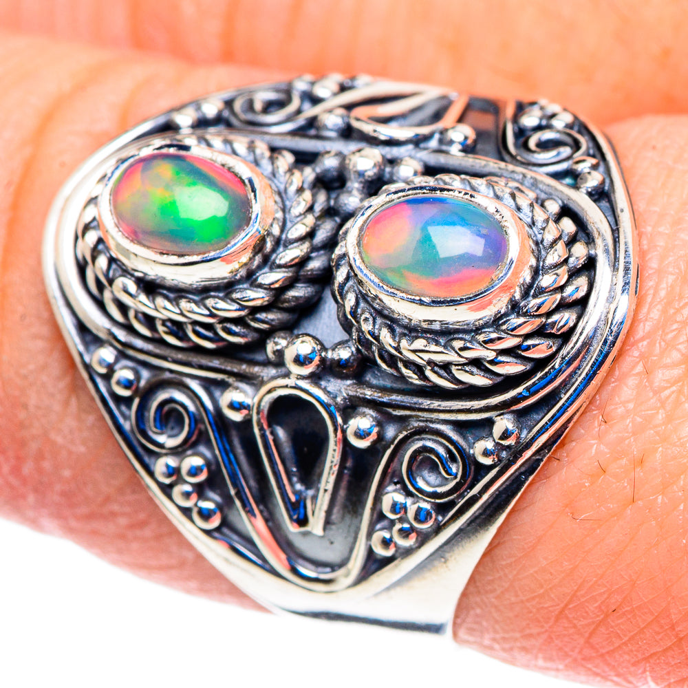 Ethiopian Opal Rings handcrafted by Anasilvercos - RING92787