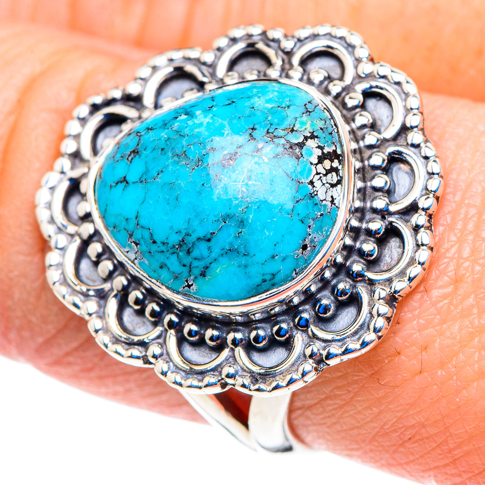 Tibetan Turquoise Rings handcrafted by Anasilvercos - RING92788