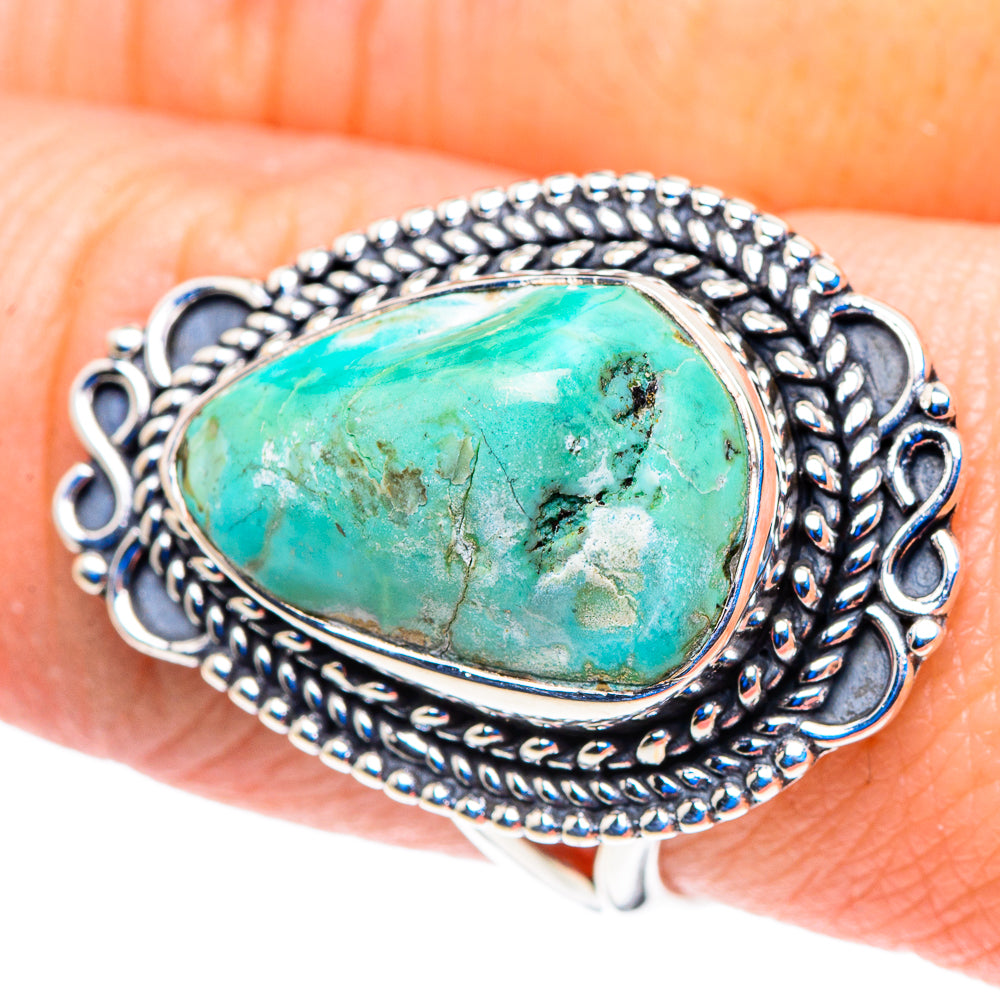 Tibetan Turquoise Rings handcrafted by Anasilvercos - RING92791