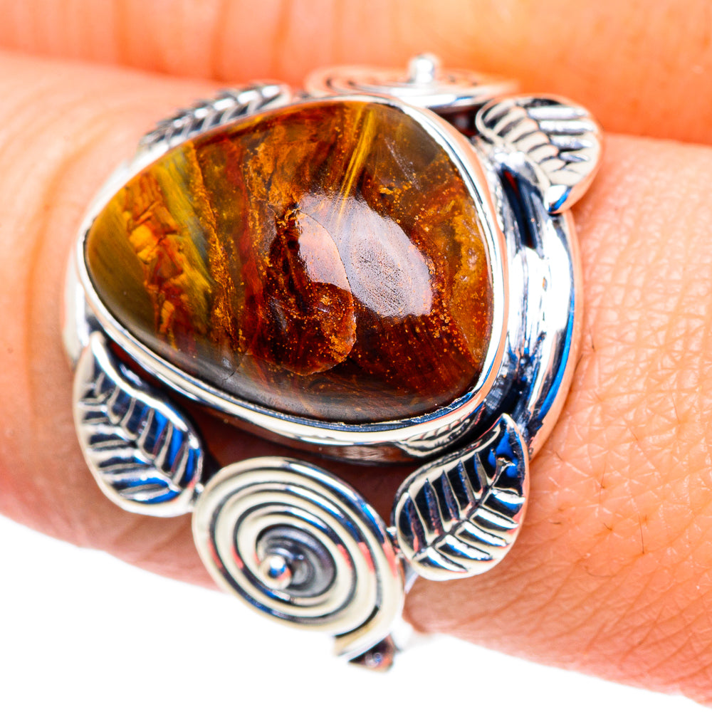 Golden Pietersite Rings handcrafted by Anasilvercos - RING92794