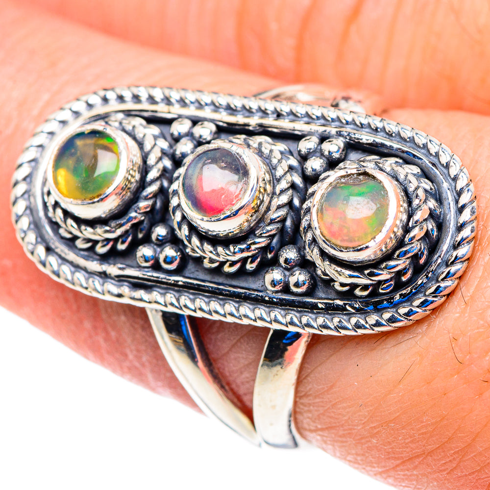 Ethiopian Opal Rings handcrafted by Anasilvercos - RING92802