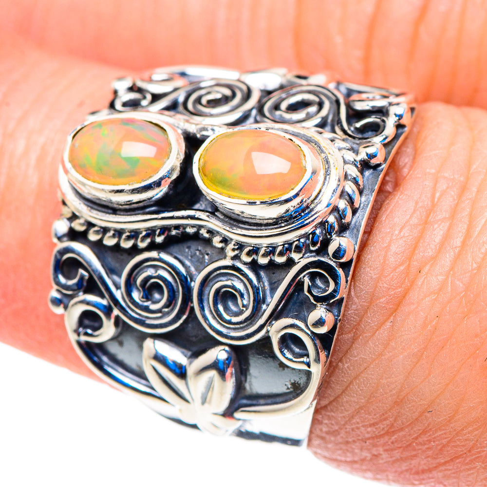 Ethiopian Opal Rings handcrafted by Anasilvercos - RING92803