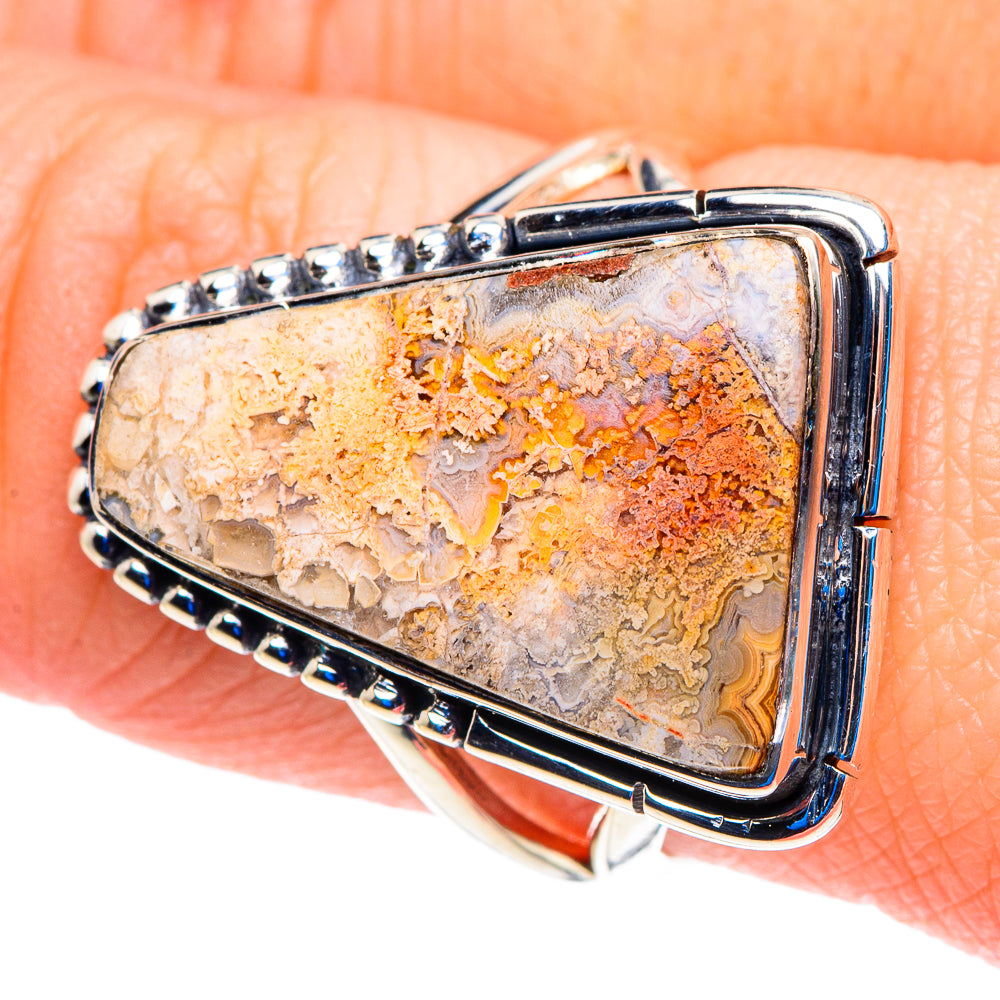 Laguna Lace Agate Rings handcrafted by Anasilvercos - RING92809