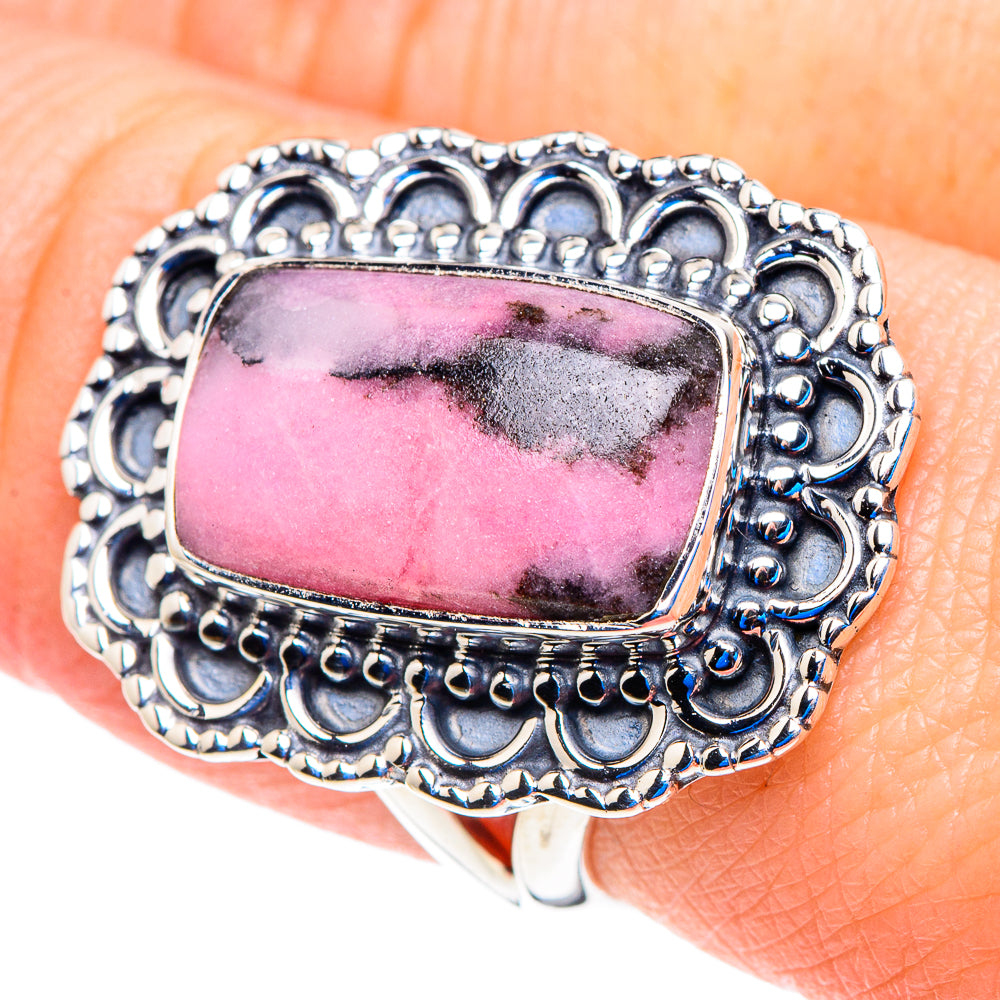 Rhodonite Rings handcrafted by Anasilvercos - RING92813