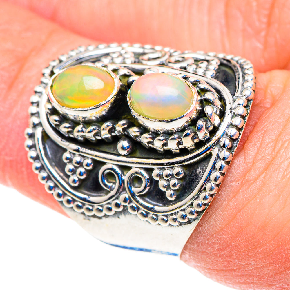 Ethiopian Opal Rings handcrafted by Anasilvercos - RING92818