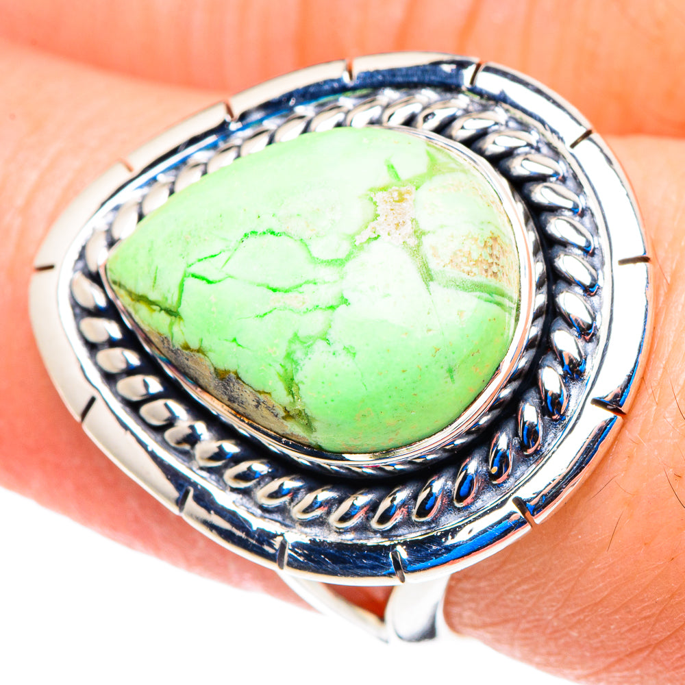 Lemon Chrysoprase Rings handcrafted by Anasilvercos - RING92823