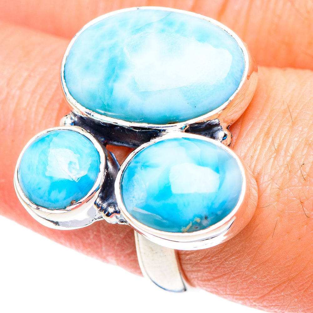 Larimar Rings handcrafted by Anasilvercos - RING92829