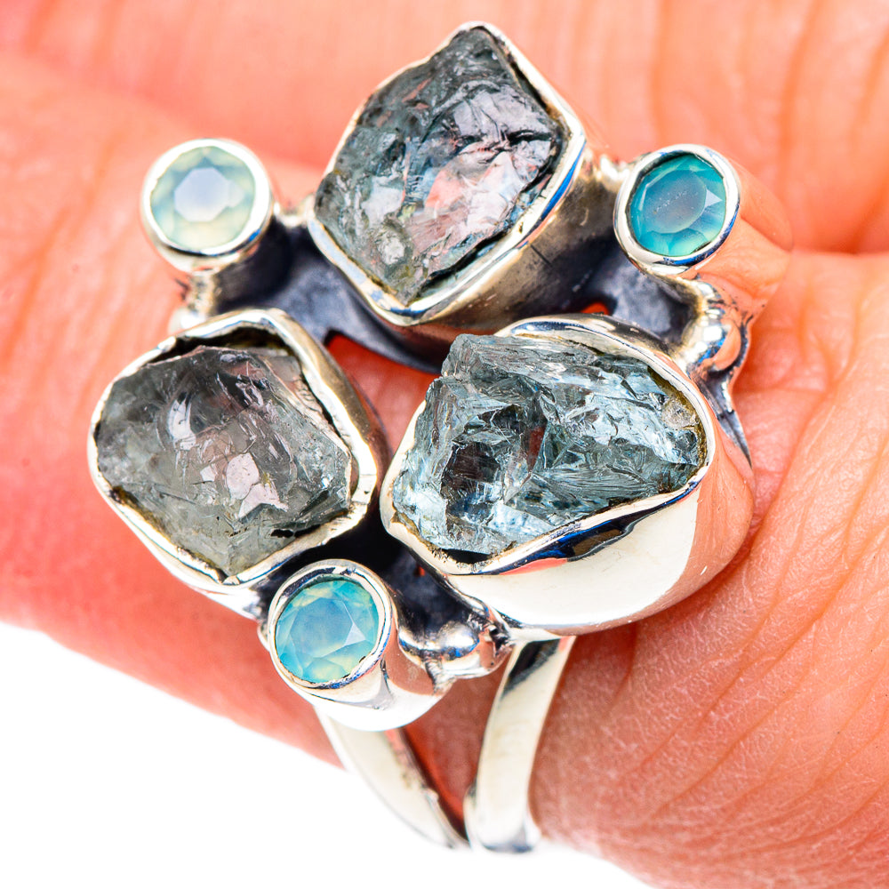 Aquamarine Rings handcrafted by Anasilvercos - RING92858