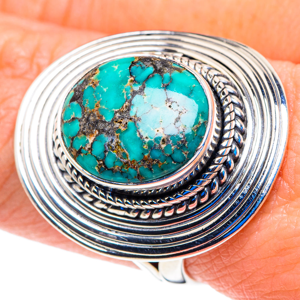 Tibetan Turquoise Rings handcrafted by Anasilvercos - RING92860