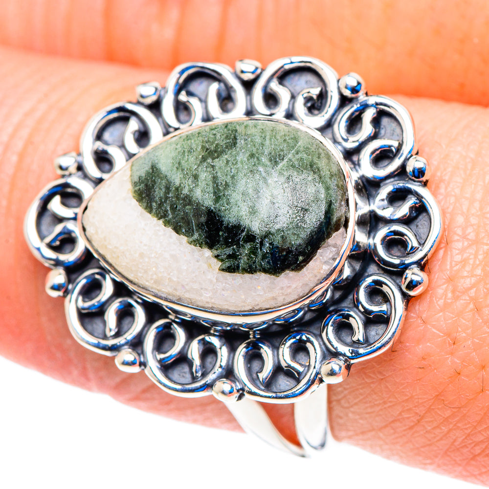 Seraphinite Rings handcrafted by Anasilvercos - RING92862