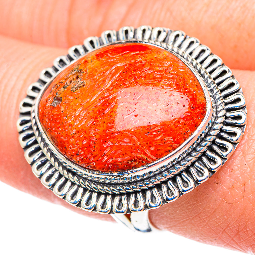Sponge Coral Rings handcrafted by Anasilvercos - RING92875