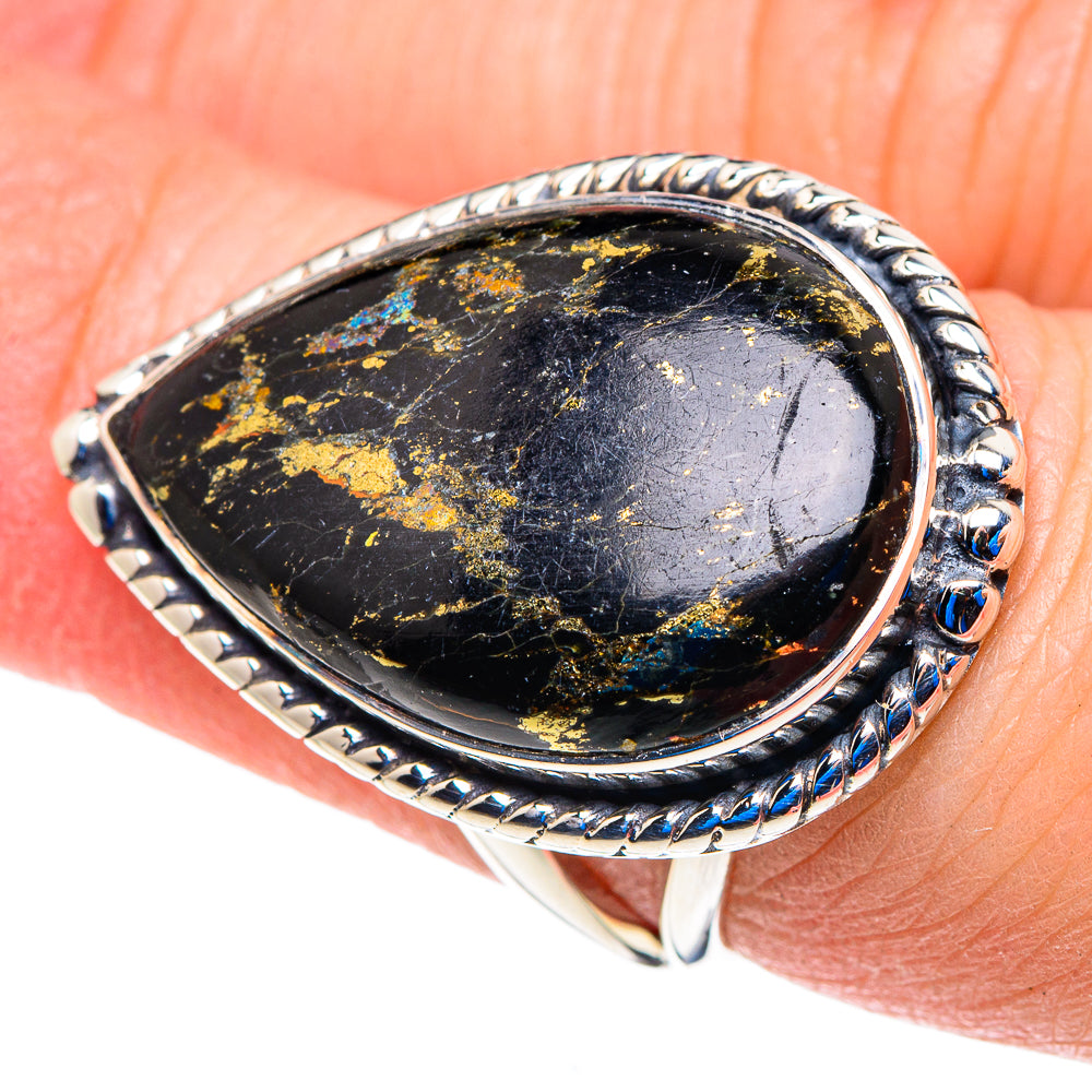 Pyrite Agate Rings handcrafted by Anasilvercos - RING92883