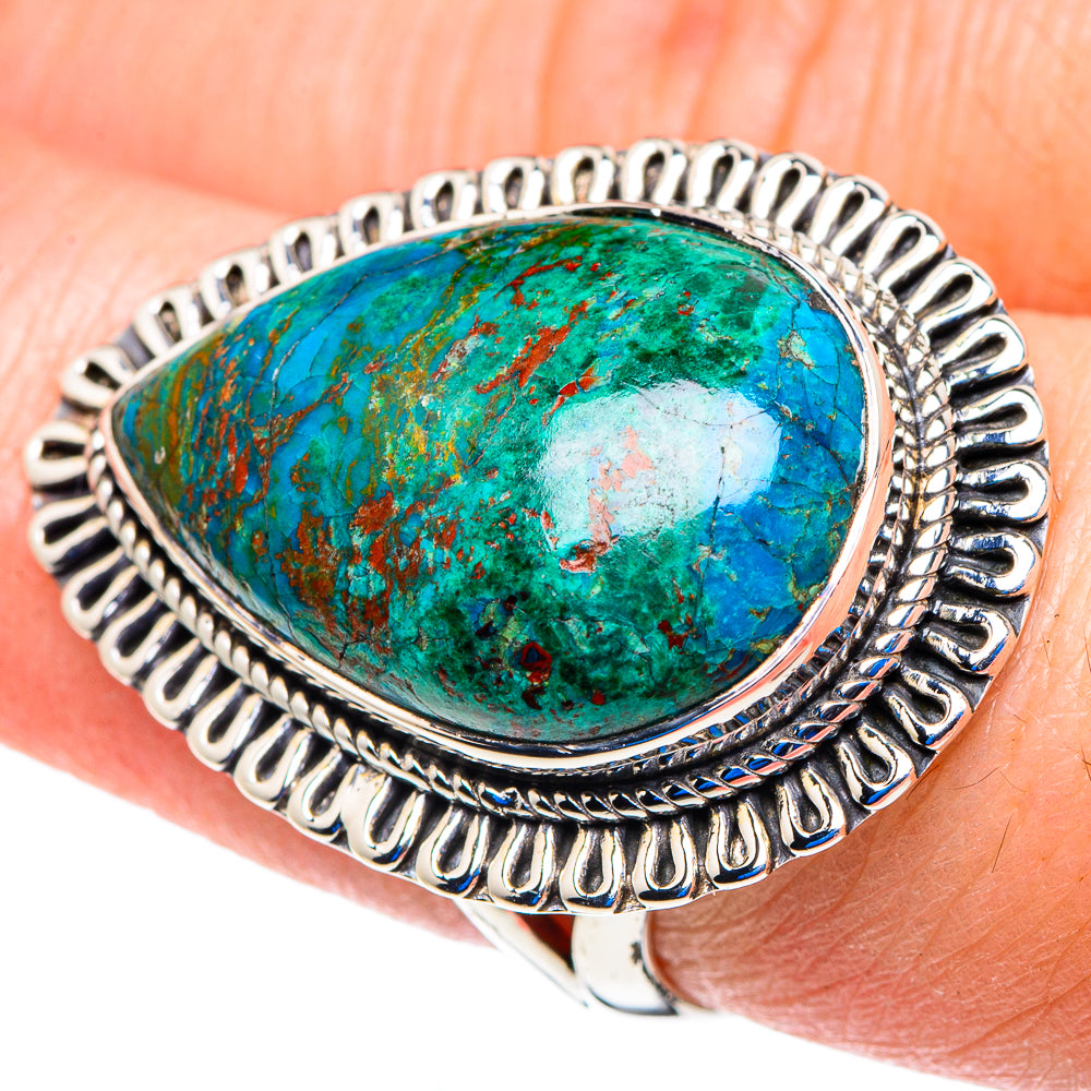 Chrysocolla Rings handcrafted by Anasilvercos - RING92889