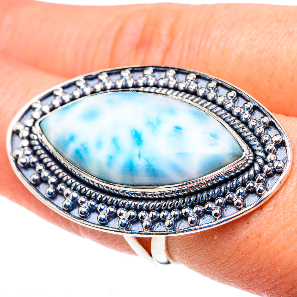 Larimar Rings handcrafted by Anasilvercos - RING92895