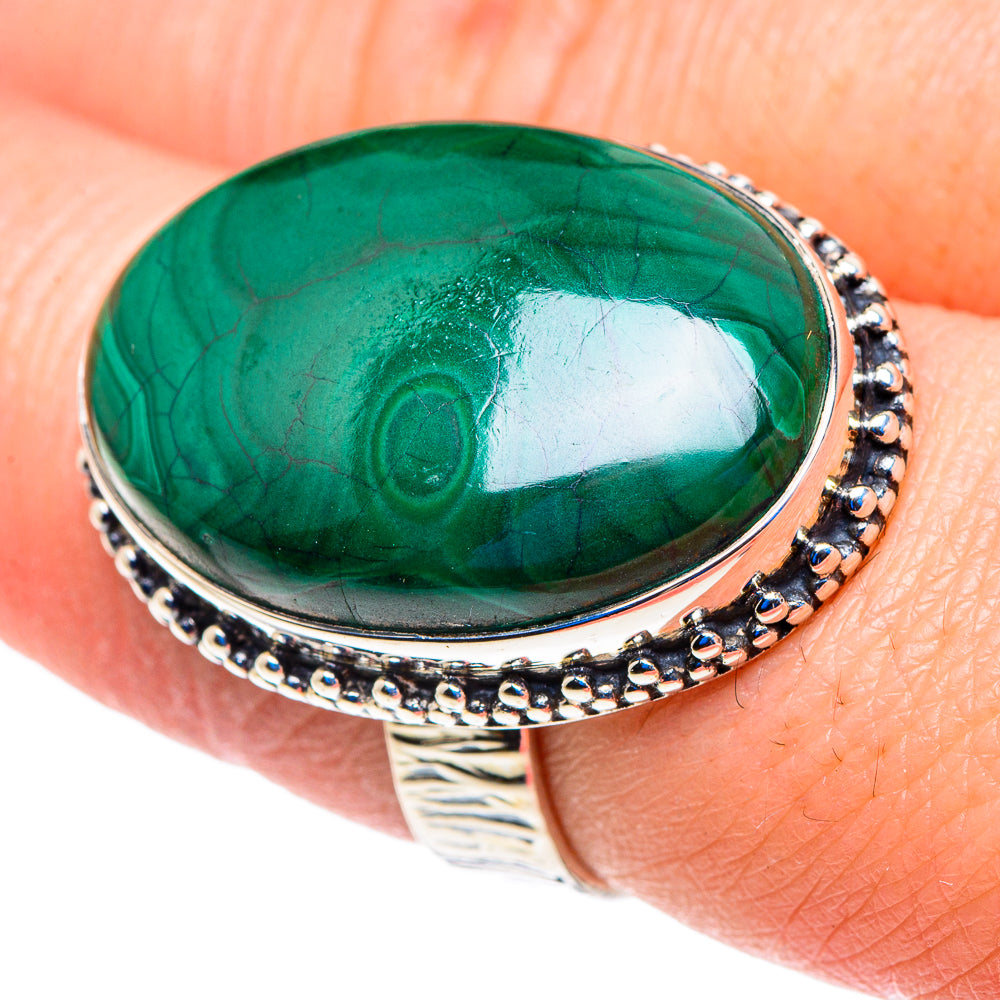 Malachite Rings handcrafted by Anasilvercos - RING92900