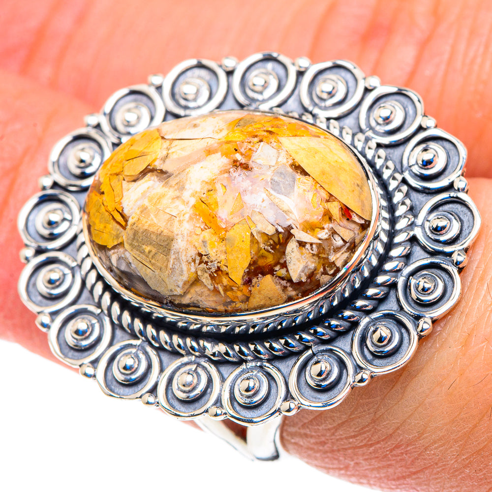 Brecciated Mookaite Rings handcrafted by Anasilvercos - RING92906