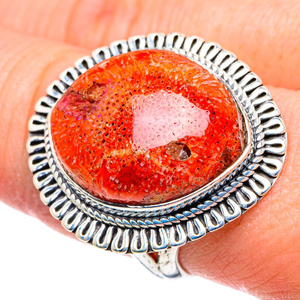 Sponge Coral Rings handcrafted by Anasilvercos - RING92907
