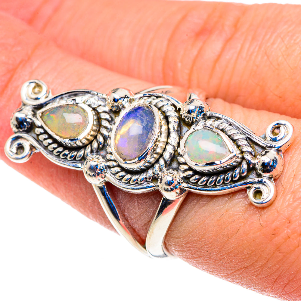 Ethiopian Opal Rings handcrafted by Anasilvercos - RING92918