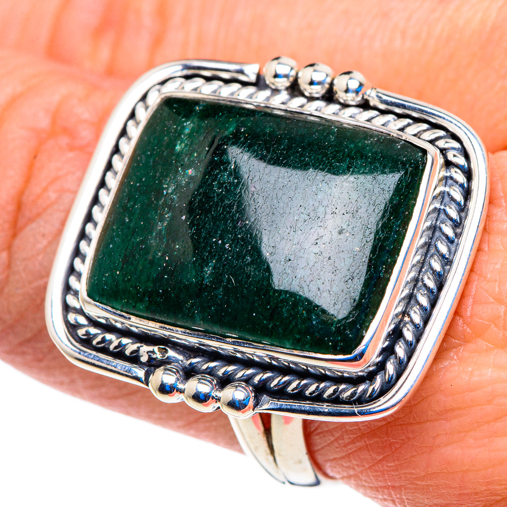 Green Aventurine Rings handcrafted by Anasilvercos - RING92927