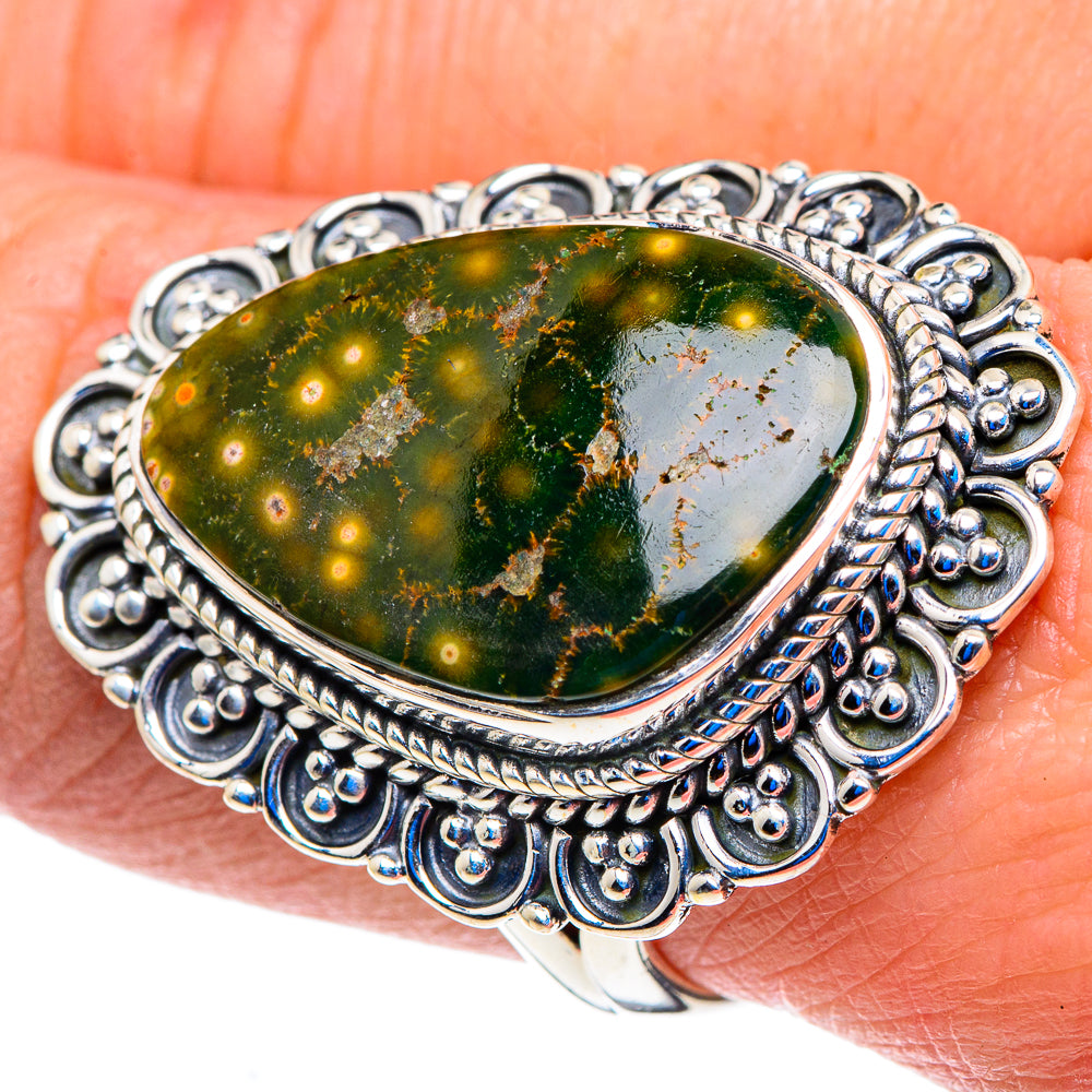Ocean Jasper Rings handcrafted by Anasilvercos - RING92931
