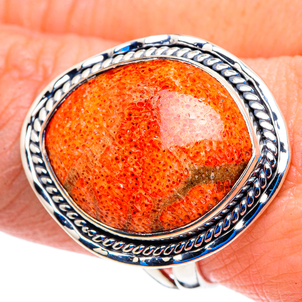 Sponge Coral Rings handcrafted by Anasilvercos - RING92934