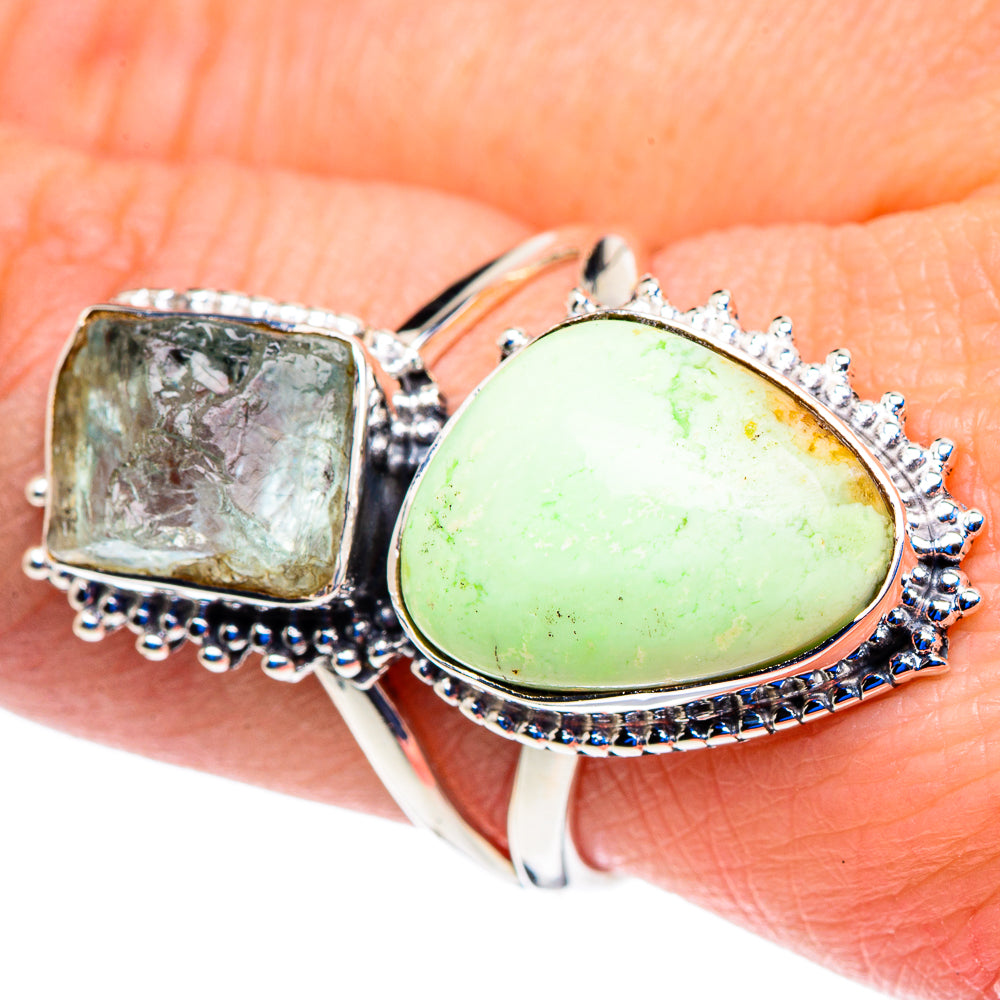 Lemon Chrysoprase Rings handcrafted by Anasilvercos - RING92965