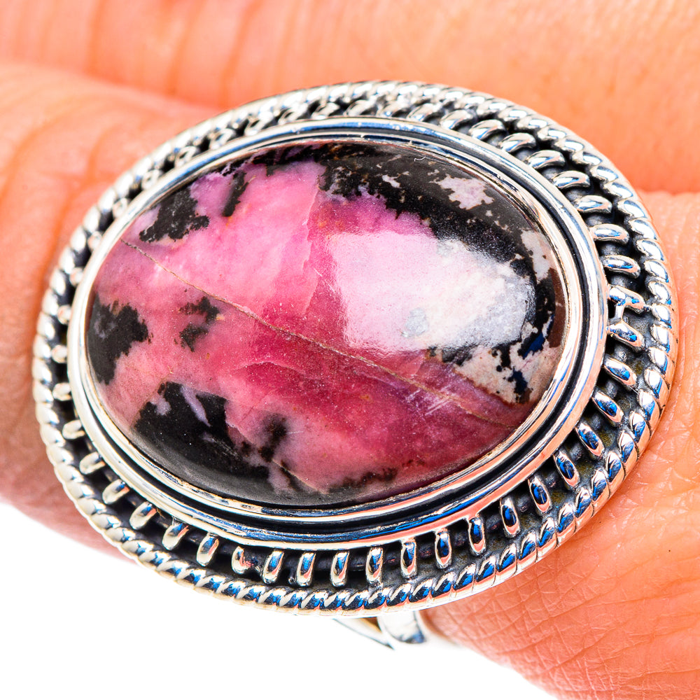 Rhodonite Rings handcrafted by Anasilvercos - RING92978