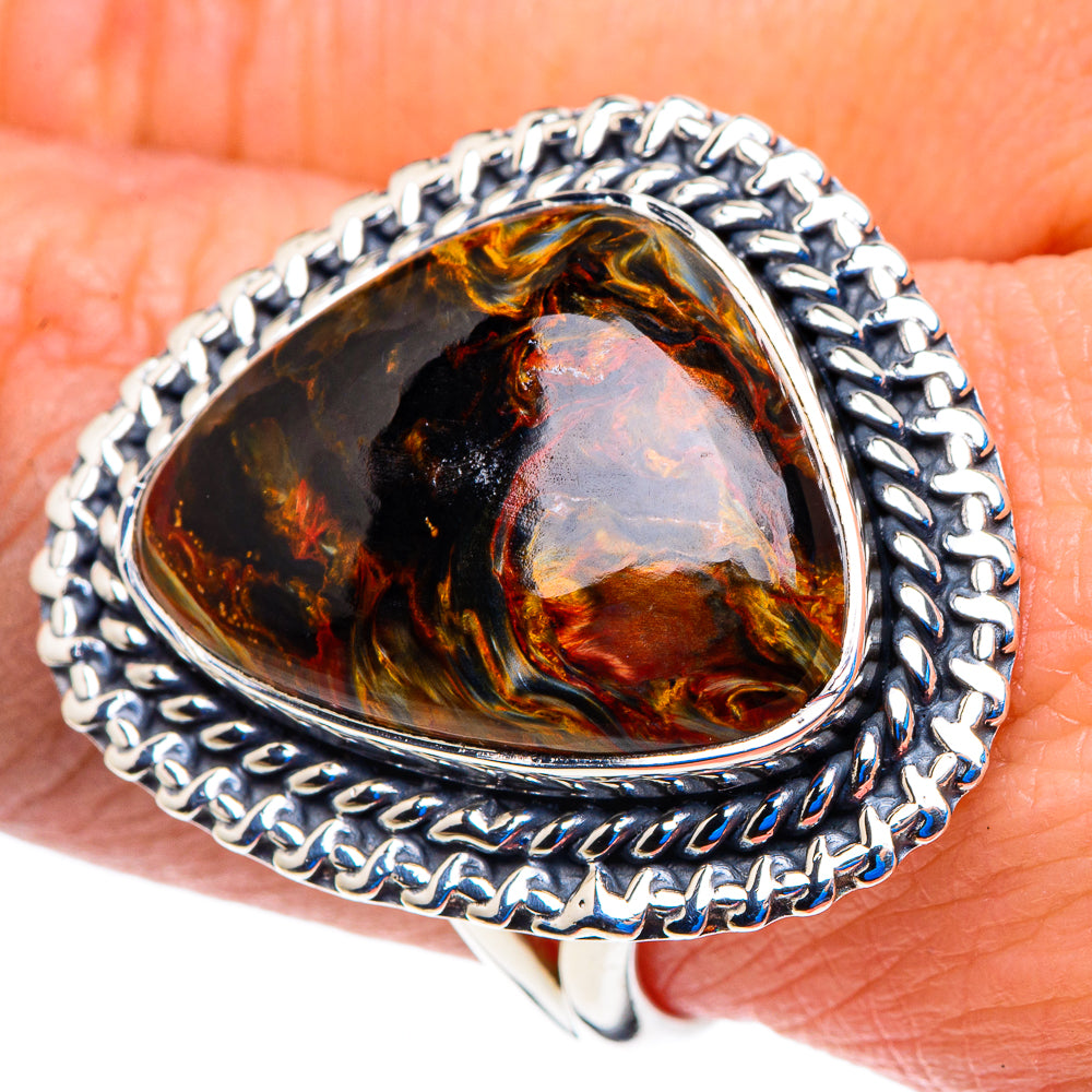 Golden Pietersite Rings handcrafted by Anasilvercos - RING92979