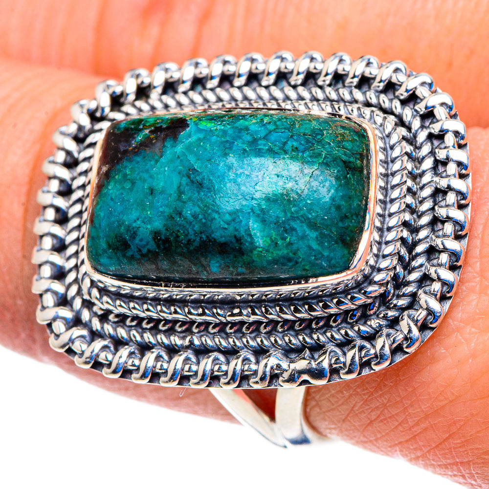 Chrysocolla Rings handcrafted by Anasilvercos - RING92983