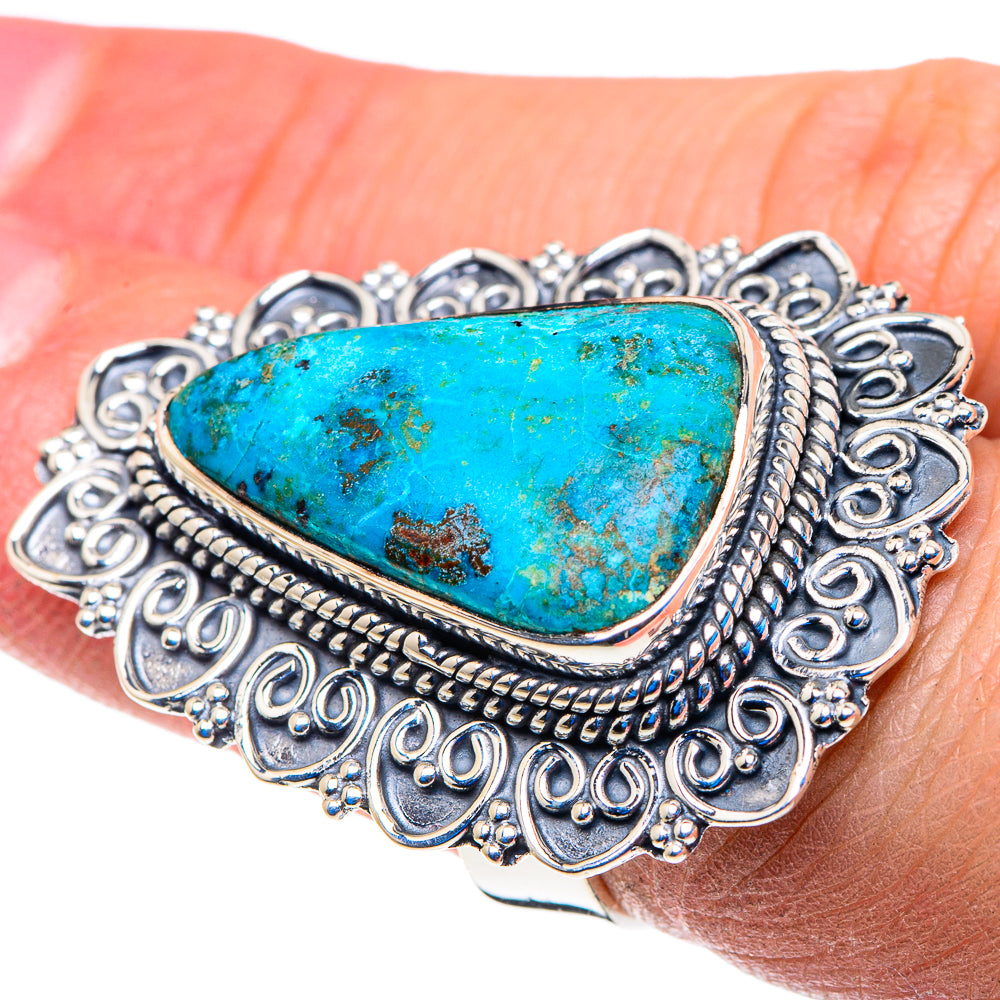 Chrysocolla Rings handcrafted by Anasilvercos - RING92985