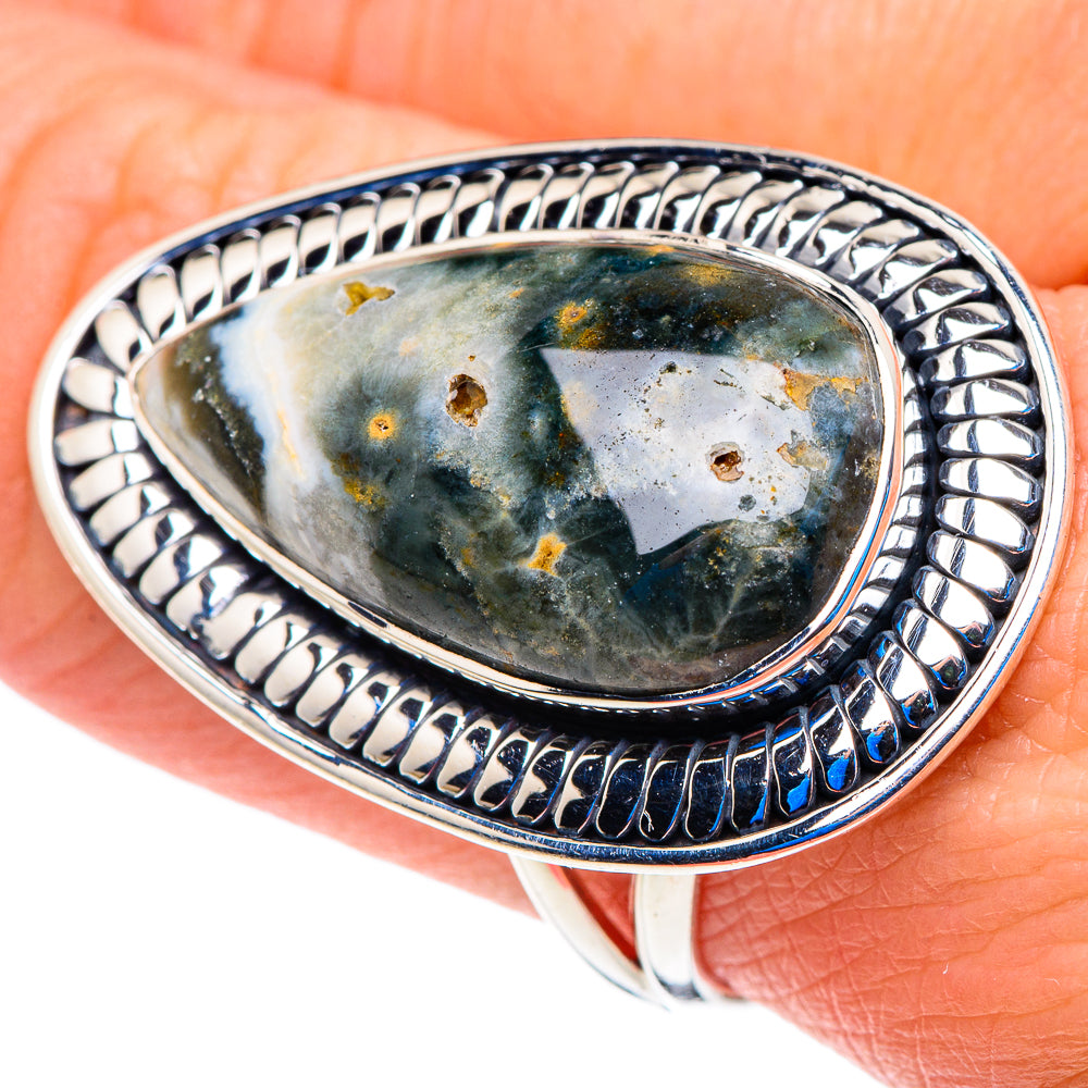 Ocean Jasper Rings handcrafted by Anasilvercos - RING92990